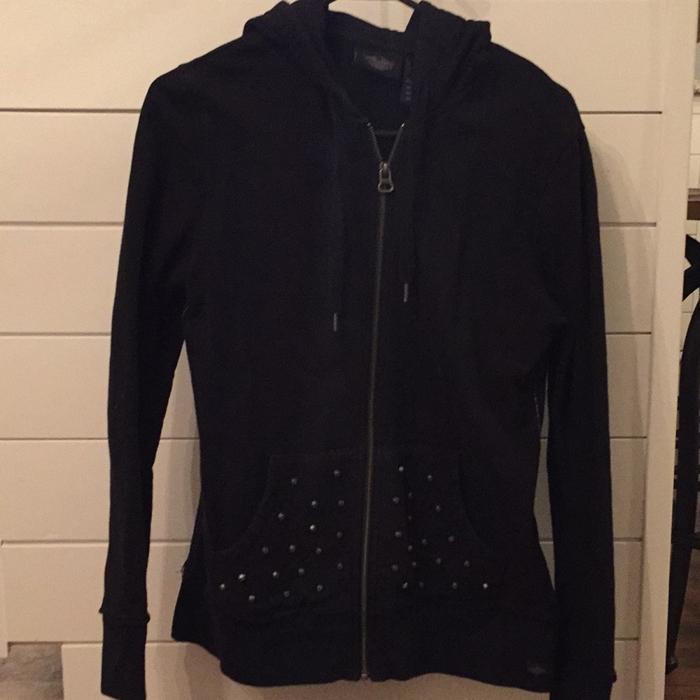 In EUC Harley Davidson zip-up hoodie